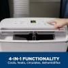 imageGE Portable 3in1 Air Conditioner with Dehumidifier and Fan 9000 BTU Cooling for 250 sq ft rooms Includes Remote Vent Hose and Easy Window Install Kit WiFi ampamp SMART Connected White13 000 BTU