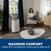 imageGE Portable 3in1 Air Conditioner with Dehumidifier and Fan 9000 BTU Cooling for 250 sq ft rooms Includes Remote Vent Hose and Easy Window Install Kit WiFi ampamp SMART Connected White11 000 BTU