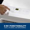 imageGE Portable 3in1 Air Conditioner with Dehumidifier and Fan 9000 BTU Cooling for 250 sq ft rooms Includes Remote Vent Hose and Easy Window Install Kit WiFi ampamp SMART Connected White9 000 BTU