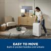 imageGE Portable 3in1 Air Conditioner with Dehumidifier and Fan 9000 BTU Cooling for 250 sq ft rooms Includes Remote Vent Hose and Easy Window Install Kit WiFi ampamp SMART Connected White11 000 BTU