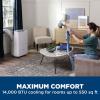 imageGE Portable 3in1 Air Conditioner with Dehumidifier and Fan 9000 BTU Cooling for 250 sq ft rooms Includes Remote Vent Hose and Easy Window Install Kit WiFi ampamp SMART Connected White14 000 BTU With WiFI