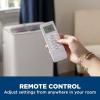 imageGE Portable 3in1 Air Conditioner with Dehumidifier and Fan 9000 BTU Cooling for 250 sq ft rooms Includes Remote Vent Hose and Easy Window Install Kit WiFi ampamp SMART Connected White13 000 BTU