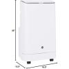 imageGE Portable 3in1 Air Conditioner with Dehumidifier and Fan 9000 BTU Cooling for 250 sq ft rooms Includes Remote Vent Hose and Easy Window Install Kit WiFi ampamp SMART Connected White14 000 BTU With WiFI