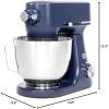 imageGE TiltHead Electric Stand Mixer  7Speed 350Watt Motor  Includes 53Quart Bowl Flat Beater Dough Hook Wire Whisk ampamp Pouring Shield  Countertop Kitchen Essentials  Sapphire BlueSapphire Blue