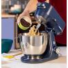 imageGE TiltHead Electric Stand Mixer  7Speed 350Watt Motor  Includes 53Quart Bowl Flat Beater Dough Hook Wire Whisk ampamp Pouring Shield  Countertop Kitchen Essentials  Sapphire BlueSapphire Blue