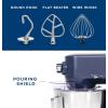 imageGE TiltHead Electric Stand Mixer  7Speed 350Watt Motor  Includes 53Quart Bowl Flat Beater Dough Hook Wire Whisk ampamp Pouring Shield  Countertop Kitchen Essentials  Sapphire BlueSapphire Blue