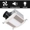 imageHaier Bathroom Exhaust Fan with 4000K LED Lights 140 CFM 10W Bathroom Vent Fan with 3 Speed Exhaust Control 04 Sones Quiet Bathroom Fan for Home HVI Listed White140 CFM
