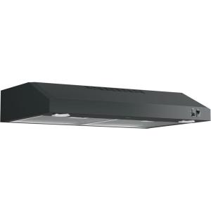imageGE 24in Under Cabinet Range Hood convertible Duct 2 Speed Exhaust Fan Front Control and Reusable Filter Stainless SteelBlack
