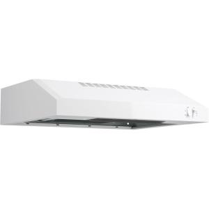 imageGE 24in Under Cabinet Range Hood convertible Duct 2 Speed Exhaust Fan Front Control and Reusable Filter Stainless SteelWhite