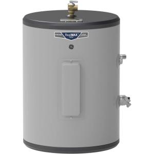 imageGE Appliances 26 Gallon Versatile Electric Water Heater with Adjustable Thermostat ampamp Drain Valve Side Port Lowboy 240 Volt18 Gallon