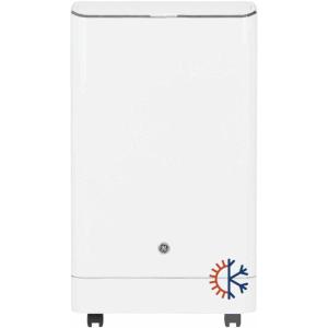 imageGE Portable 3in1 Air Conditioner with Dehumidifier and Fan 9000 BTU Cooling for 250 sq ft rooms Includes Remote Vent Hose and Easy Window Install Kit WiFi ampamp SMART Connected White13 000 BTU