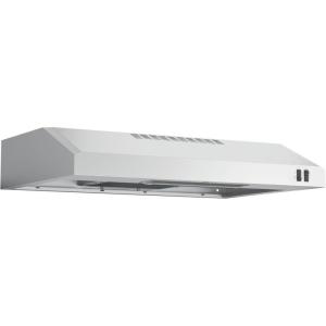 imageGE Under Cabinet Range Hood  30 Inch Kitchen Exhaust Fan with 2 Speeds Cooktop Lighting ampamp Included Filter  Kitchen Essentials for Frequent Cooks  Top or Rear Exhaust Capability  200 CFM  SteelStainless Steel