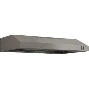 imageGE Under Cabinet Range Hood  30 Inch Kitchen Exhaust Fan with 2 Speeds Cooktop Lighting ampamp Included Filter  Kitchen Essentials for Frequent Cooks  Top or Rear Exhaust Capability  200 CFM  SteelFingerprint Resistant Slate