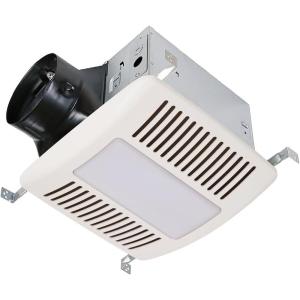 imageHaier Bathroom Exhaust Fan with 4000K LED Lights 140 CFM 10W Bathroom Vent Fan with 3 Speed Exhaust Control 04 Sones Quiet Bathroom Fan for Home HVI Listed White140 CFM
