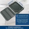 imageGE Appliances Broiler Pan with Rack for Oven NonStick Pan 2 Piece Black Porcelain Coated Carbon Steel Roasting Pan Durable and Dishwasher Safe WB48X10056 Genuine GE OEM Part Large Original VersionPan