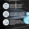 imageGE Appliances Broiler Pan with Rack for Oven NonStick Pan 2 Piece Black Porcelain Coated Carbon Steel Roasting Pan Durable and Dishwasher Safe WB48X10056 Genuine GE OEM Part Large Original VersionPan
