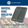 imageGE Appliances Broiler Pan with Rack for Oven NonStick Pan 2 Piece Black Porcelain Coated Carbon Steel Roasting Pan Durable and Dishwasher Safe WB48X10056 Genuine GE OEM Part Large Original VersionPan