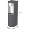 imageGE BottomLoading TriTemperature Water Dispenser  5 Gallon Water Cooler for Home or Office  3 Temperature Settings  Taller 13quot Dispenser Height  No Lift Bottom Loading  LED Light  Charcoal