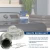 imageGE Dryer Vent PM8X73 Flexible Foil Clothes Dryer Duct with Clamps UL Approved