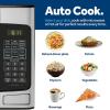 imageGE GCST11X1WSS Microwave Oven 950watt 6 Auto Cooking Settings Kitchen Essentials for The Countertop Dorm Room or Apartment ChildLock Technology 11 Cu Ft Stainless SteelChildLock Technology 11 Cu Ft