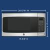 imageGE GCST11X1WSS Microwave Oven 950watt 6 Auto Cooking Settings Kitchen Essentials for The Countertop Dorm Room or Apartment ChildLock Technology 11 Cu Ft Stainless SteelOLD 11 Cu Ft