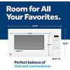 imageGE GCST14S1WWW Microwave Oven1100watt 7 Auto Cooking Settings Kitchen Essentials for The Countertop Dorm Room or Apartment ChildLock Technology 14 Cu Ft WhiteBlack