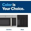 imageGE JNM3184DPBB 18 Cu Ft Oven with Recirculating Venting Over the Range Microwave 128 in BlackBlack