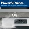 imageGE JNM3184DPBB 18 Cu Ft Oven with Recirculating Venting Over the Range Microwave 128 in BlackBlack