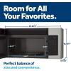 imageGE JNM3184DPBB 18 Cu Ft Oven with Recirculating Venting Over the Range Microwave 128 in BlackBlack