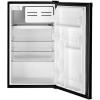 imageGE Mini Fridge With Freezer  44 Cubic Ft  SingleDoor Design With Glass Shelves InDoor Can Rack ampamp Small Freezer  Small Refrigerator Perfect for the Garage Dorm Room or Bedroom  Clean SteelBlack