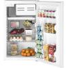 imageGE Mini Fridge With Freezer  44 Cubic Ft  SingleDoor Design With Glass Shelves InDoor Can Rack ampamp Small Freezer  Small Refrigerator Perfect for the Garage Dorm Room or Bedroom  Clean SteelWhite