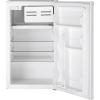 imageGE Mini Fridge With Freezer  44 Cubic Ft  SingleDoor Design With Glass Shelves InDoor Can Rack ampamp Small Freezer  Small Refrigerator Perfect for the Garage Dorm Room or Bedroom  Clean SteelWhite
