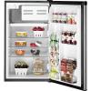 imageGE Mini Fridge With Freezer  44 Cubic Ft  SingleDoor Design With Glass Shelves InDoor Can Rack ampamp Small Freezer  Small Refrigerator Perfect for the Garage Dorm Room or Bedroom  Clean SteelClean Steel