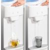 imageGE TopLoading Hot and Cold Water Dispenser  5 Gallon Water Cooler for Home or Office  2 Temperature Settings  Taller 13quot Dispenser Height  Freestanding with LED Night Light CharcoalWhite Freestanding With Child Safety Lock