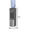 imageGE TopLoading Hot and Cold Water Dispenser  5 Gallon Water Cooler for Home or Office  2 Temperature Settings  Taller 13quot Dispenser Height  Freestanding with LED Night Light CharcoalCharcoal