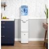 imageGE TopLoading Hot and Cold Water Dispenser  5 Gallon Water Cooler for Home or Office  2 Temperature Settings  Taller 13quot Dispenser Height  Freestanding with LED Night Light CharcoalWhite Freestanding With Child Safety Lock