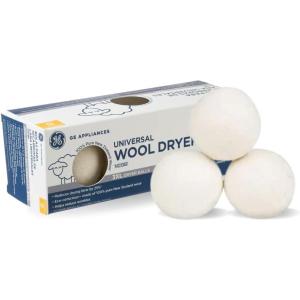 imageGE Appliances Wool Dryer Balls XL 3 inch Reusable Natural Fabric Softener Made of 100 Pure New Zealand Wool Set of 31