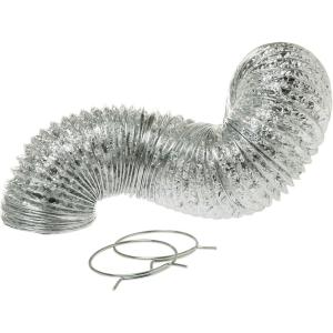 imageGE Dryer Vent PM8X73 Flexible Foil Clothes Dryer Duct with Clamps UL Approved