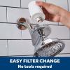 imageGE Shower Filtration System  Removes Chlorine  Easy to Install to an Existing Shower Head Tool Free in Minutes  Filter Included  Replace Filter FXSCT Every 6 Months White