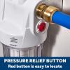 imageGE Whole House Water Filtration System GXWH70M Smart Connected with Leak Detection ampamp Remote Water Shutoff Reduces Sediment Rust ampamp More Install Kit Included Filter Not IncludedGXWH20T