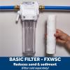 imageGE Whole House Water Filtration System GXWH70M Smart Connected with Leak Detection ampamp Remote Water Shutoff Reduces Sediment Rust ampamp More Install Kit Included Filter Not IncludedGXWH20T