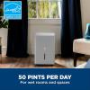 imageGE Energy Star Portable Dehumidifier 50 Pint Perfect for Bedroom Basement ampamp Garage or Rooms up to 4000 Sq Ft Ideal for High Humidity Areas Complete with Empty Bucket Alarm ampamp Clean Filter Alert50 Pint
