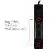 imageGE 6Outlet Surge Protector 4 Ft Extension Cord Power Strip 800 Joules Flat Plug TwisttoClose Safety Covers Protected Indicator Light UL Listed White 33658Black
