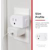 imageGE Grounded Power Switch Outlet Extender 3Prong Easy to Install for Indoor Lights and Small Appliances Energy Efficient Adapter Space Saving Design UL Listed White 255114 Pack