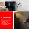 imageGE Grounded Power Switch Outlet Extender 3Prong Easy to Install for Indoor Lights and Small Appliances Energy Efficient Adapter Space Saving Design UL Listed White 255114 Pack