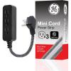 imageGE 3Outlet Power Strip Extension Cord with Multiple Outlets 8 Ft Braided Short Cord Extension Cord Grounded Flat Plug Extension Cord ETL Listed White 41282Black