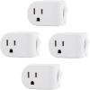 imageGE Grounded Power Switch Outlet Extender 3Prong Easy to Install for Indoor Lights and Small Appliances Energy Efficient Adapter Space Saving Design UL Listed White 255114 Pack