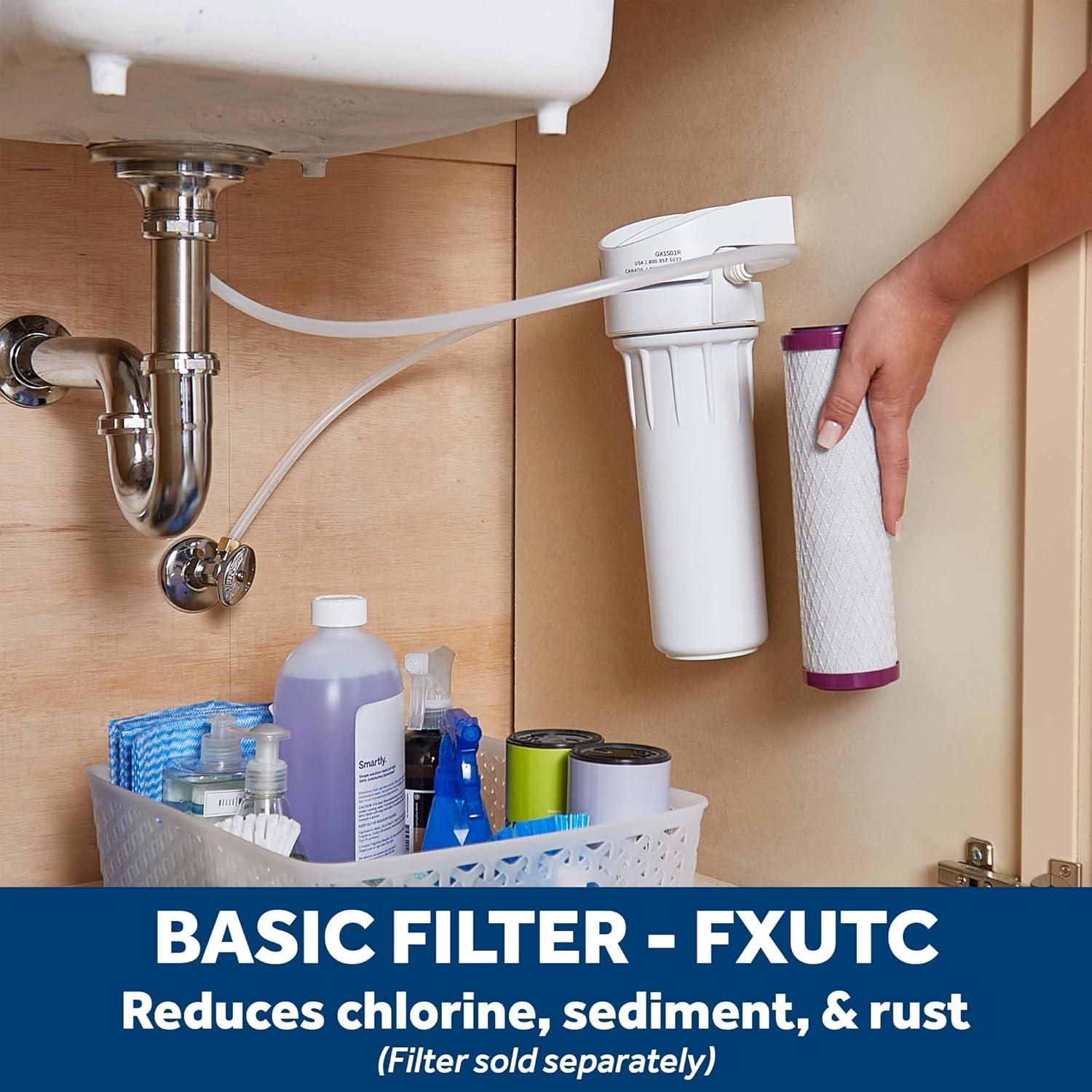 imageGE Water Filter System for Entire Home  Water Filtration System Reduces Lead Asbestos ampamp More  Install Kit ampamp Accessories Included  Replace Filters FXUTC FXULC FXUVC Every 6 Months  GX1S01R  1500 x 1550 x 1700 inches