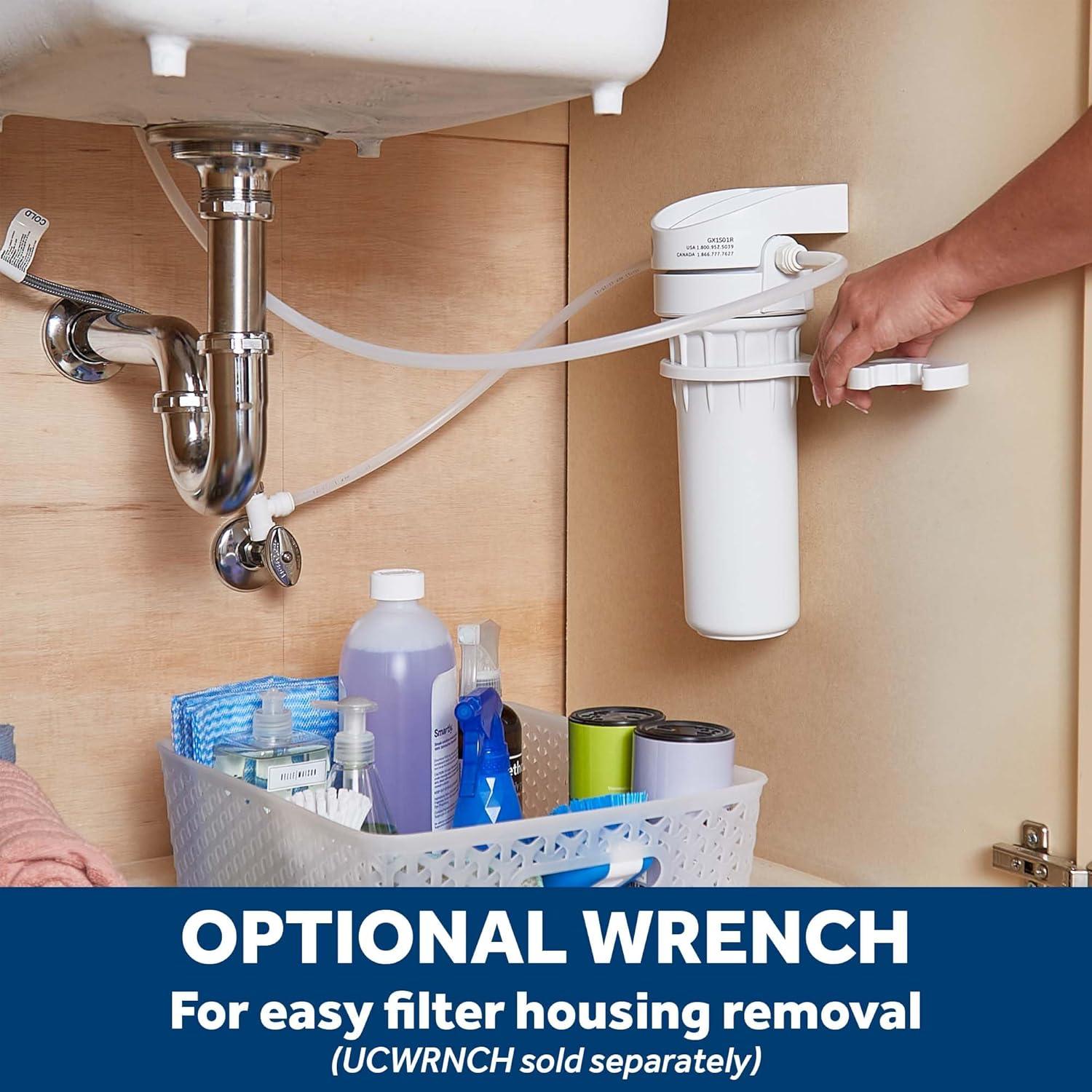 imageGE Water Filter System for Entire Home  Water Filtration System Reduces Lead Asbestos ampamp More  Install Kit ampamp Accessories Included  Replace Filters FXUTC FXULC FXUVC Every 6 Months  GX1S01R  1500 x 1550 x 1700 inches