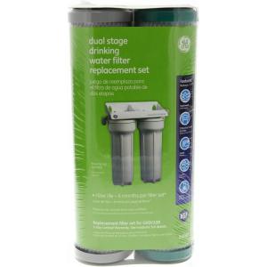 imageGE SmartWater FXSVC Under Sink Water Filter Replacement for Water Filtration System TwiceFiltered Water Reduces Sediment ampamp Other Impurities from Water Replace Every 6 Months 2 Filters
